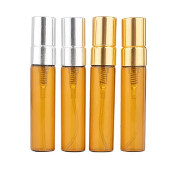 

5ml Refillable Bottle Container Mini Empty Sprayer Brown Glass Atomizer Jar Refillable Spray Bottle Portable TSLM1