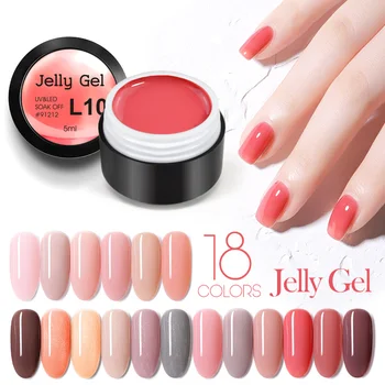 

5ml*18pcs Kit CANNI Jelly Color Lacquer Varnish kit Soak off Natural Color Series Nail Gel Polish