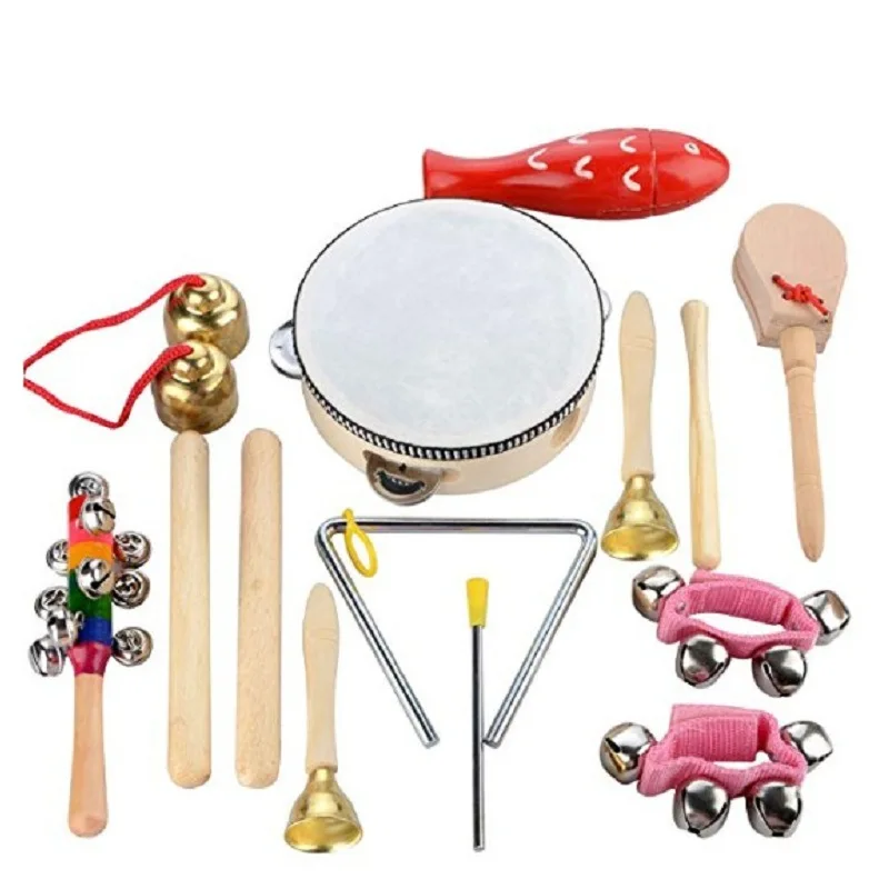 

CHILDREN'S Musical Instrument wan ling Tambourine Music Box Triangle Bell Set Kindergarten Dance Early Education Musical Instrum