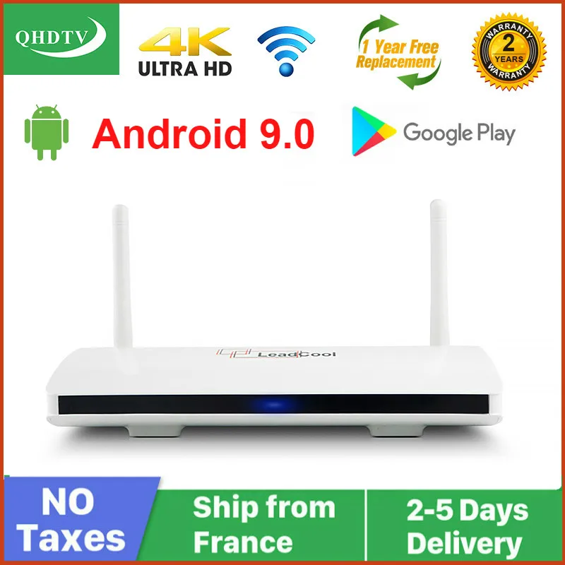 Leadcool QHD TV Smart Android Box французский склад без налогов RK3229 четырехъядерный 2G 16G Lxtream Full