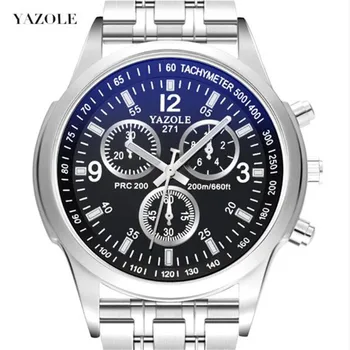 

YAZOLE Waterproof Men's Watches Men Steel Quartz Watch Men Clock luminous business Wristwatch relogio masculino reloj hombre