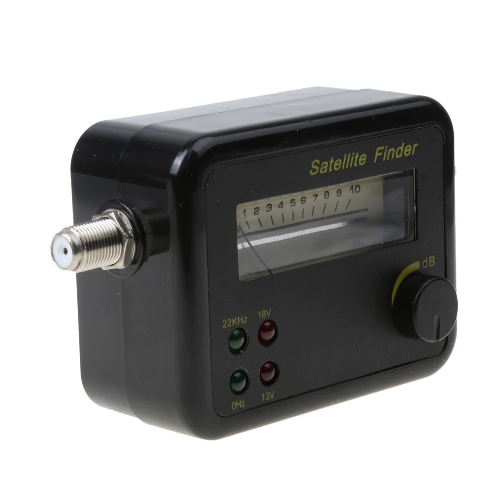 Satellite Finder Signal Meter for Aligning Dish with Patch Lead Back Light