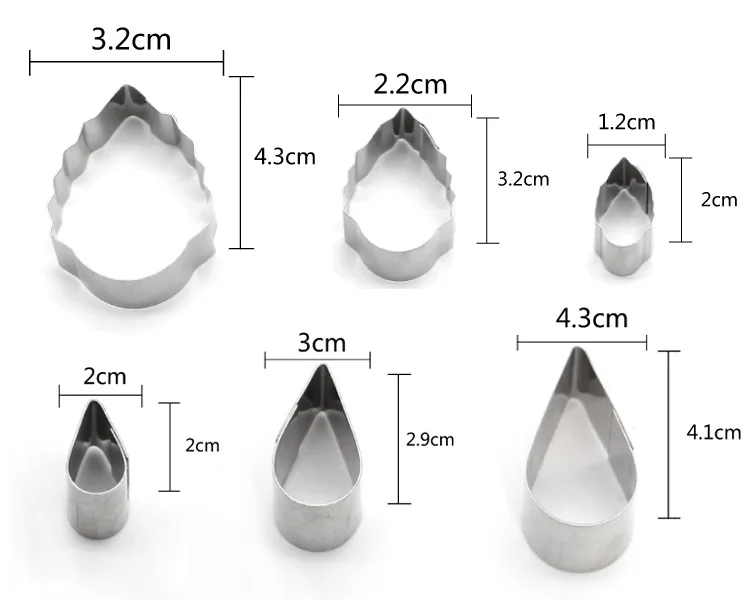 不锈钢花型迷你12件套蔬菜饼干模具 饼干切蛋糕翻糖模具烘焙工具_A6_7