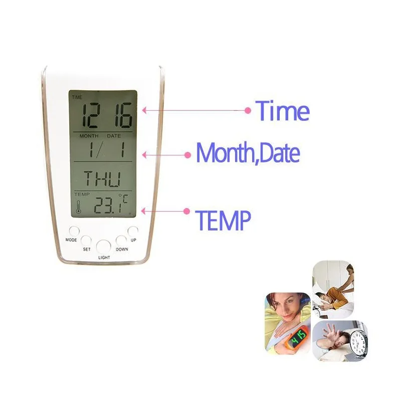 URIJK электронный термометр гигрометр Цифровой ЖК-дисплей подсветка температура измеритель влажности Метеостанция Крытый Открытый часы