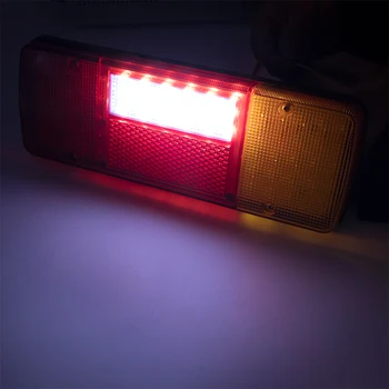 

12V Rear Tail Light PC + ABS Signal Indicator Lamps 26*9*3cm Rectangle Trailers Stop Replacement Truck