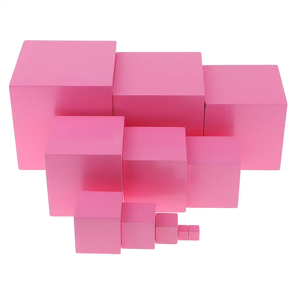 pink wooden blocks
