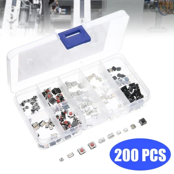 

200pcs Micro Tactile Push Switch 10 Types Remote Control Key SMD SMT Switch Microswitch For Audio Equipment