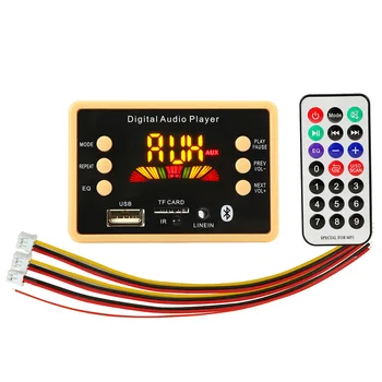 

TIOODRE MP3 Decoder Decoding Board Module Bluetooth 5.0 Auto USB MP3 FM Colorful Screen Board Module With Remote Controller
