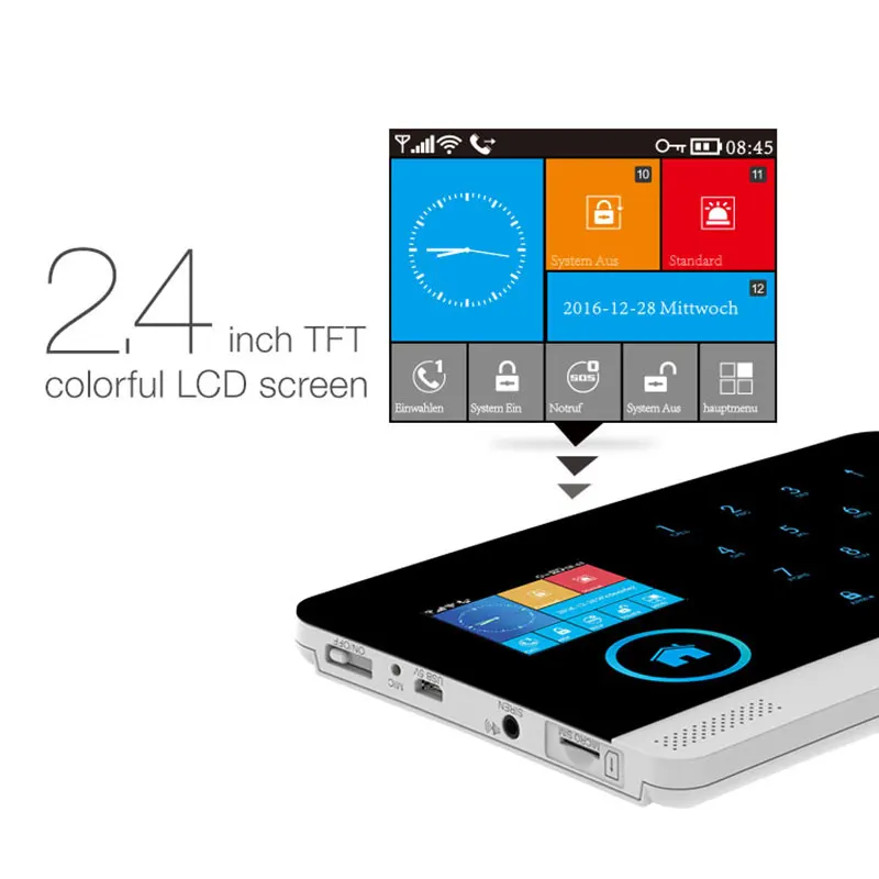 Беспроводной WI FI GSM домашняя охранная сигнализация для Tuya Smart Life APP с движения