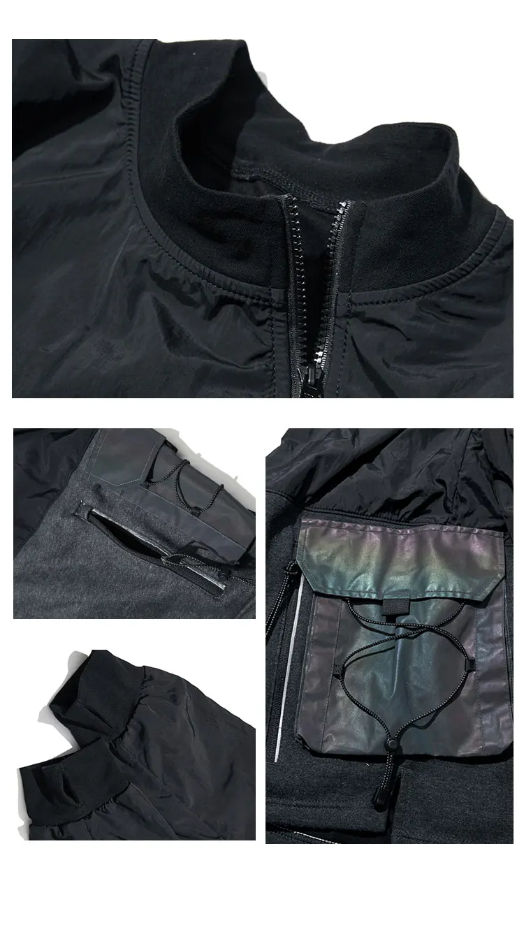 Pupil travel funtional sweater and vest set  side reflective pockets techwear streetwear punk aesthetic futuristic