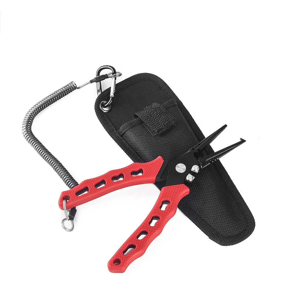 

TIANNSII Stainless Steel Fishing Pliers Braid Cutters Crimper Hook Remover Saltwater Resistant Fishing Gear Tool