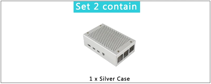 Raspberry Pi 4 Model B Aluminum Case Silver Black Box Metal Shell Optional Cooling Fan Heat Sinks for Raspberry Pi 4