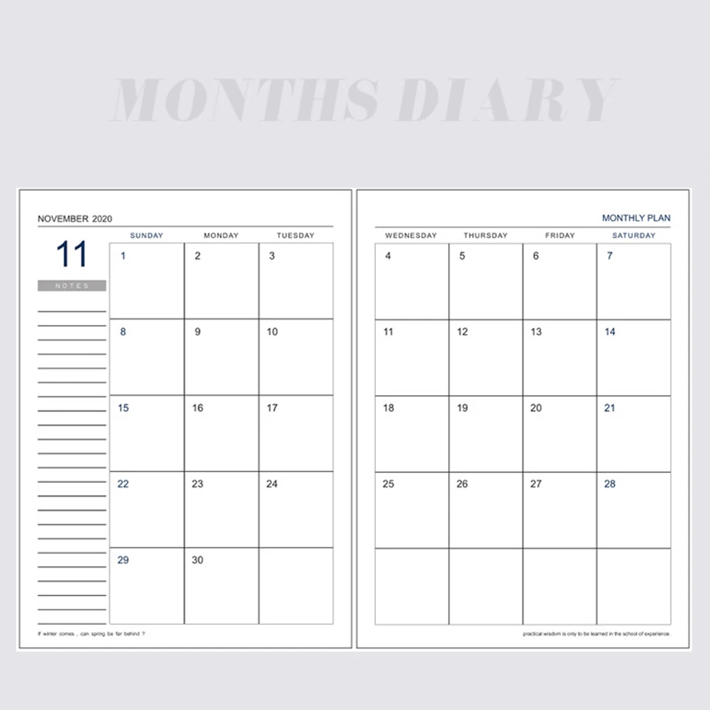 2020 Planner Year B5 Monthly Agenda Notebook Planner Journal Schedule Book Stationery agenda bolsillo 2020 ajanda defter 2020 Planner Year B5 Monthly Agenda Notebook Planner Journal Schedule Book Stationery agenda bolsillo 2020 ajanda defter