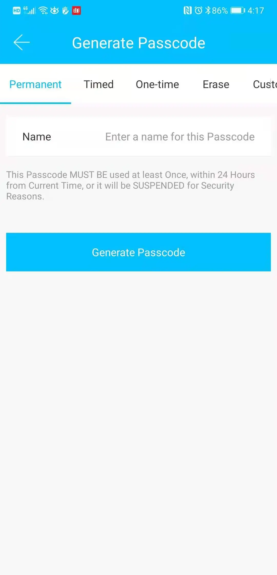 TTLock/tuya APP Smart Fingerprint Lock password code Door Lock Bluetooth Biometr