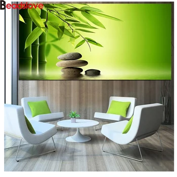 

diamond painting stitch cross Zen Stones Bamboo Water Feng Shui diamond embroidery full drill mosaic rhinestone large painting,