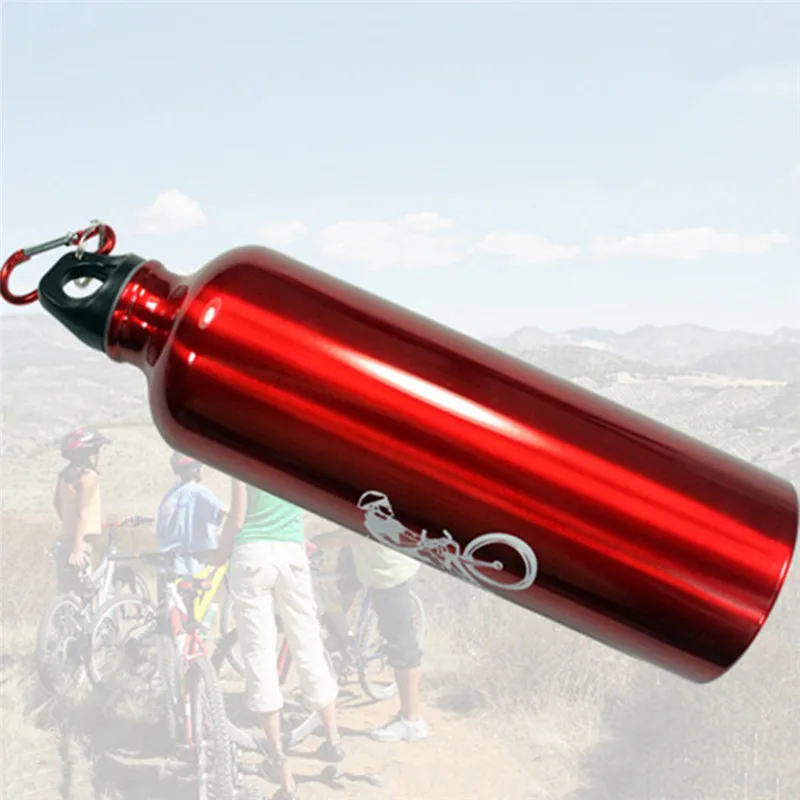 750 мл, 4 цвета, портативная бутылка для воды, для спорта на открытом воздухе, велосипеда, велоспорта, алюминиевого сплава, бутылка для воды, Спортивная бутылка, чайник - Цвет: red