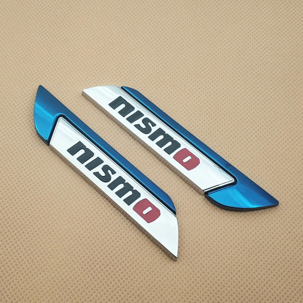 Пара стильная металлическая машина Nismo значок боковая наклейка на крыло 3D спортивная эмблема наклейка для Nissan