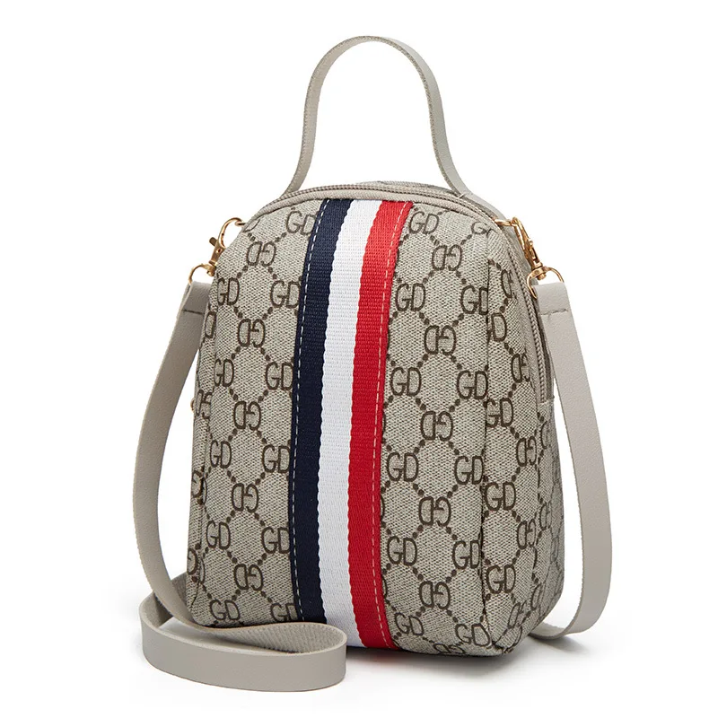 

Celebrity Style WOMEN'S Fashion Handbag 2019 New Style Retro GD Pattern Change Backpack Versatile Oblique Boast Small Bag
