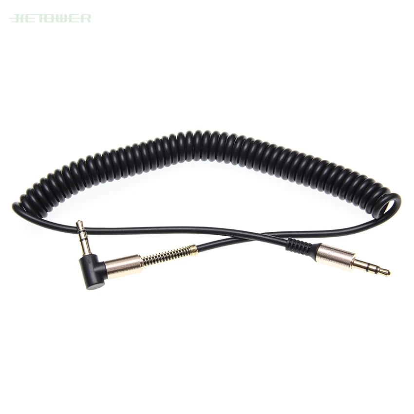 3 5 Jack AUX Audio Cable 3 5MM Male To Male Cable for Phone Car Speaker MP4 Headphone 2M Jack 3 5 Spring Audio Cables 100pcs