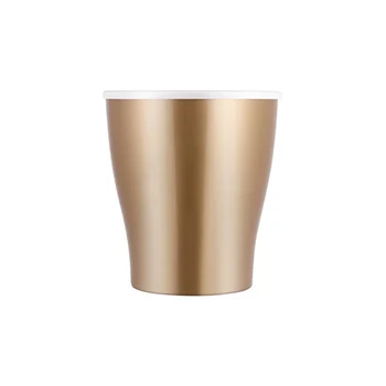 

Gold Silver Rose Gold Flower Pot Self Watering Absorb Flower Plant Lazy Simulated Metal Pots For Yard Garden Outdoor Living