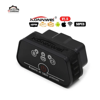 

KONNWEI KW901 elm327 wifi scan tool super mini elm 327 kw 901 V1.5 bluetooth with PIC auto diagnostic tool 50pcs/lot