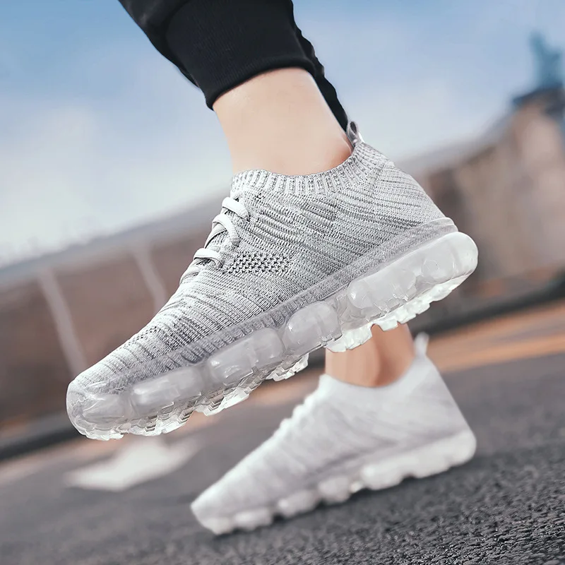 

Summer New Style Fly Woven Breathable Foot Covering Athletic Shoes Men's Korean-style Trend Casual Versatile All-Air Cushion Run
