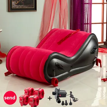 Modern Inflatable Air Sofa For Adult Couple Love Game Chair With 4 Handcuffs Beach Garden Outdoor Furniture Foldable Sex Toys 1