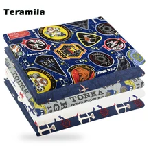 Teramila meio metro padrão impressão 100% algodão tecidos designer colcha bordado retalhos artesanato para costura bolsas pano