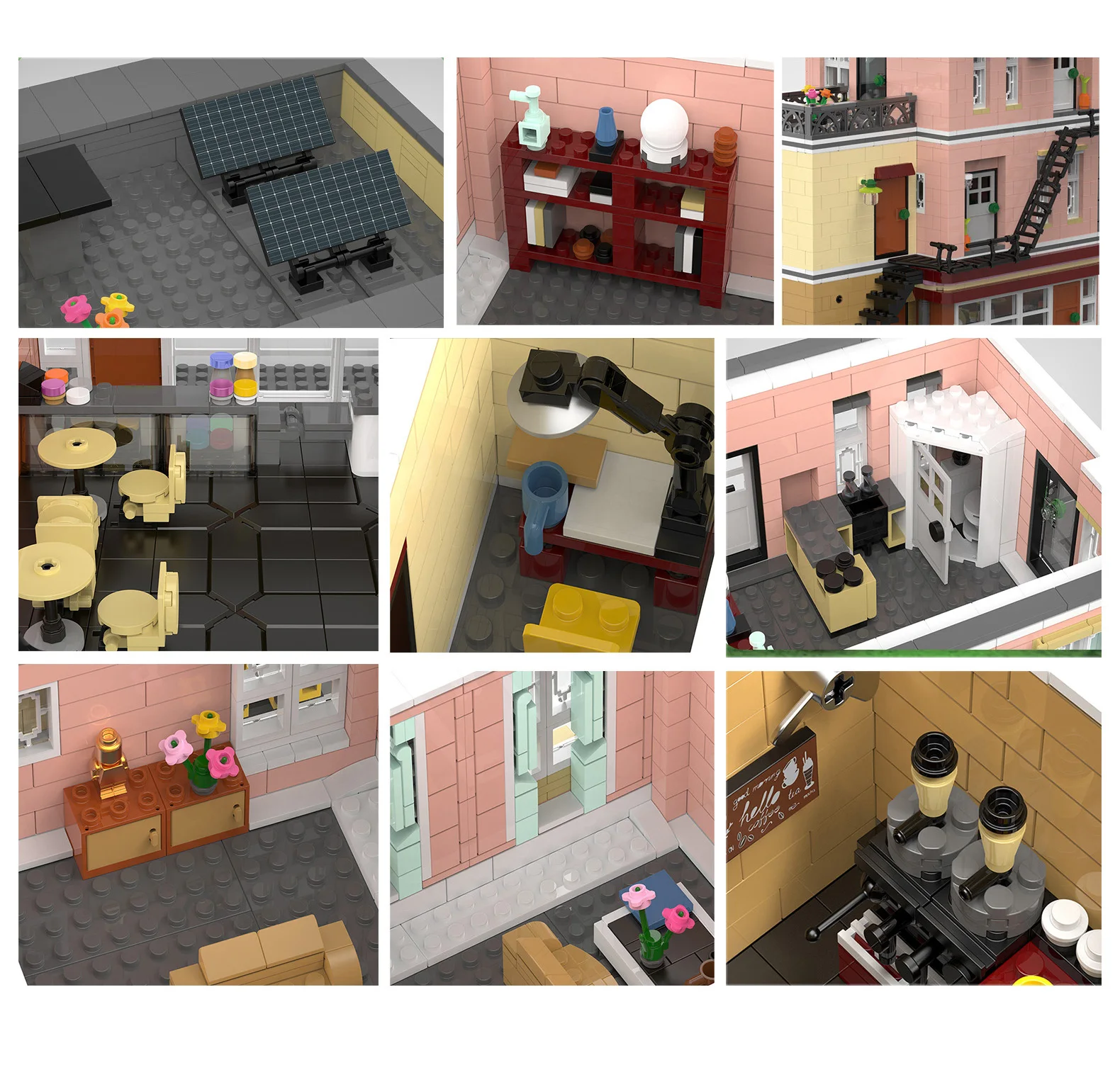 Creator City street view moc строительный блок выпечки дом модель assemable кирпичи коллекция образования игрушки коллекция для подарка