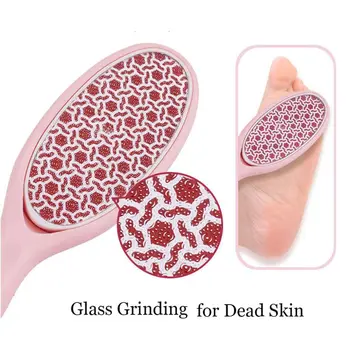

4 in 1 Kit Foot Care Callus Remover Brush Glass Grinding Dead Skin Feet Grinding 11UF