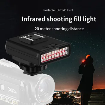 

ORDRO LN-3 Studio IR LED Light USB Rechargeable Video Camera Infrared Night Vision 2100mAh High Power 20 Infrared Lamp Beads