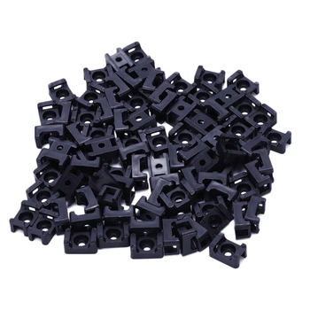 

4.5mm Width Tie Cable 5.2mm Mounting Screw Saddle Base Holder 90 Pcs
