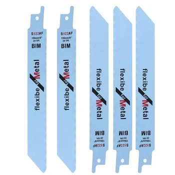 

Workshop 6 Inches 5pcs Saw Blades Wood Metal Pipe Cutting Power Tool BIM S-922AF
