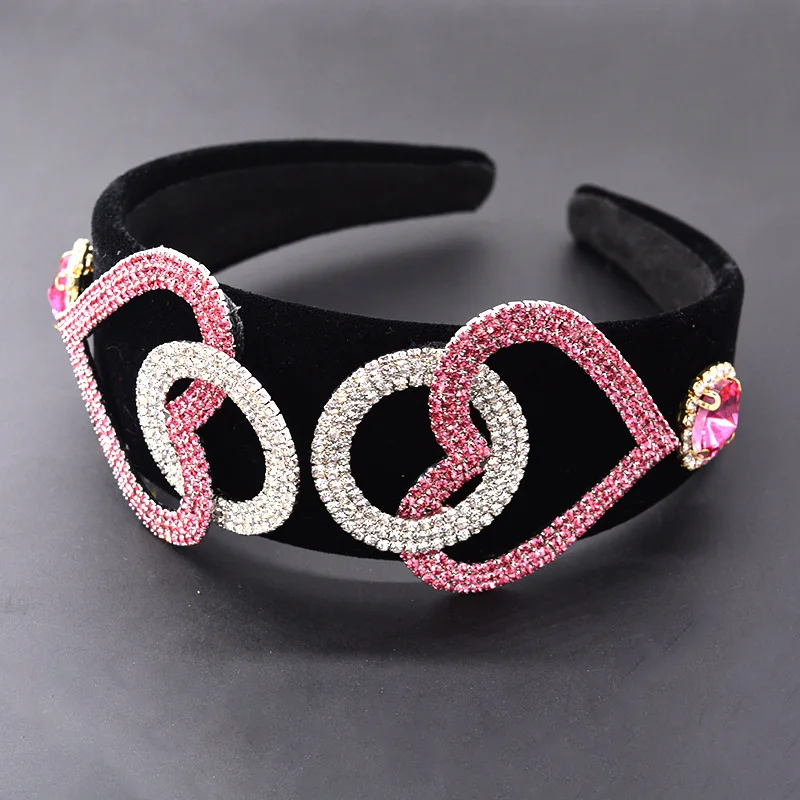 

Baroque Big love Large Crystal Flower Crown Exquisite Charming Beauty Tiara Lush Wedding Hairstyle Bride Accessories