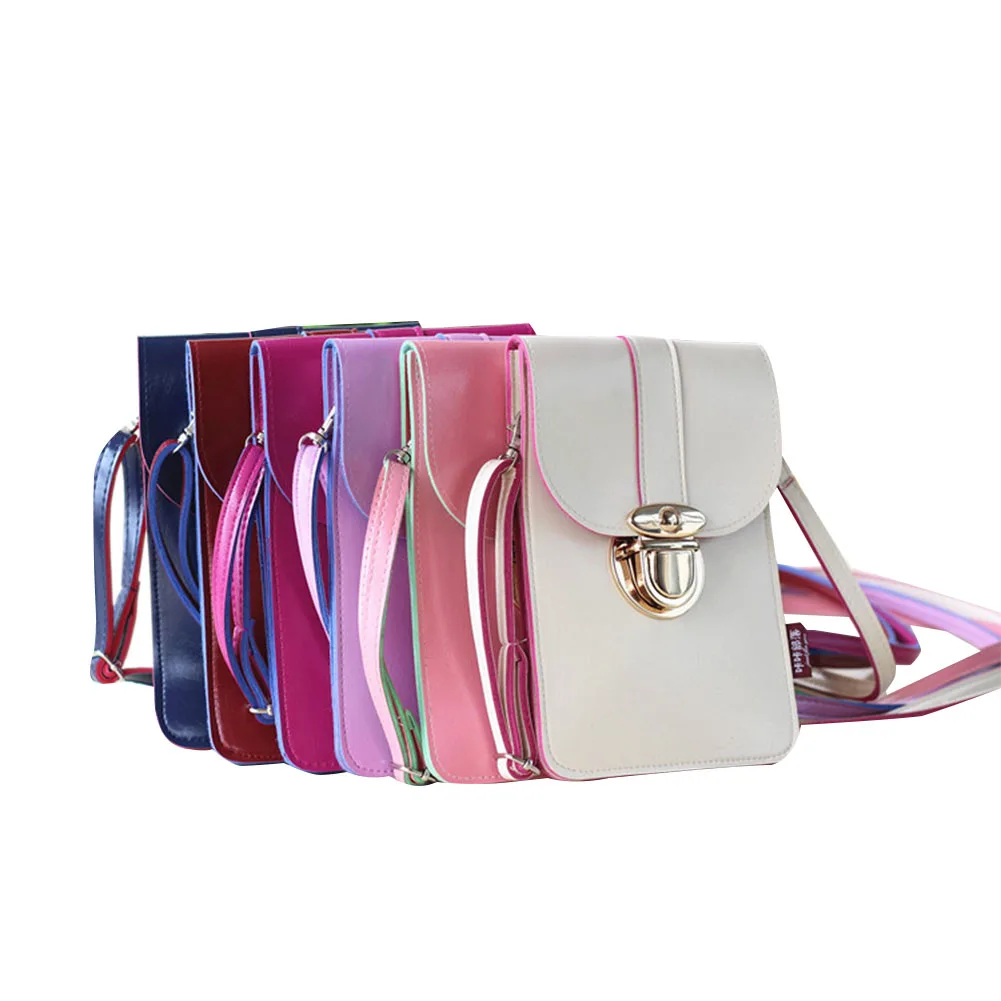 Stylish Ladies Mobile Phone Bag Girls Summer Simple Style Back Transparent Film Mini Messenger Bag Solid Color Cellphone Pouch Stylish Ladies Mobile Phone Bag Girls Summer Simple Style Back Transparent Film Mini Messenger Bag Solid Color Cellphone Pouch