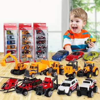 

6Pcs Metal Mini Diecast Militarial Fire Fighting Racing Car Vehicle Model Kids Diecast Vehicle Metal Alloy Toys Christmas Gift