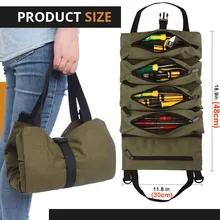 Mintiml – sac à outils multi usages, sac à outils en rouleau, pochette à clé, porte outil suspendu à fermeture éclair, fourre tout, sac à outils de travail