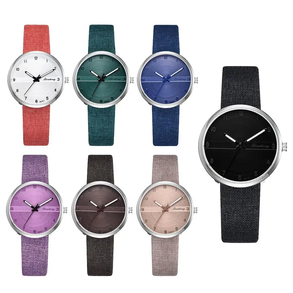 Персонализированные женские кварцевые часы ярких цветов Модные Простые