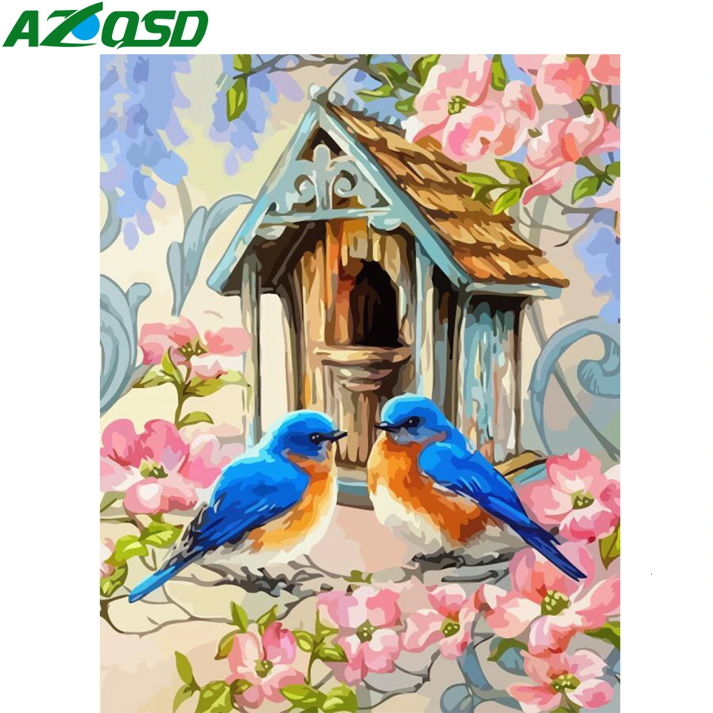 AZQSD Хо DIY Краски по номерам на холсте цветок Dewcor для дома картина маслом ing Набор
