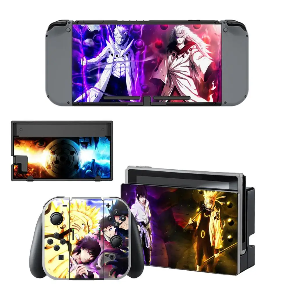 Наклейки Nintendo switch в стиле аниме Наруто Switch наклейки для консоли Joy con Controller Dock