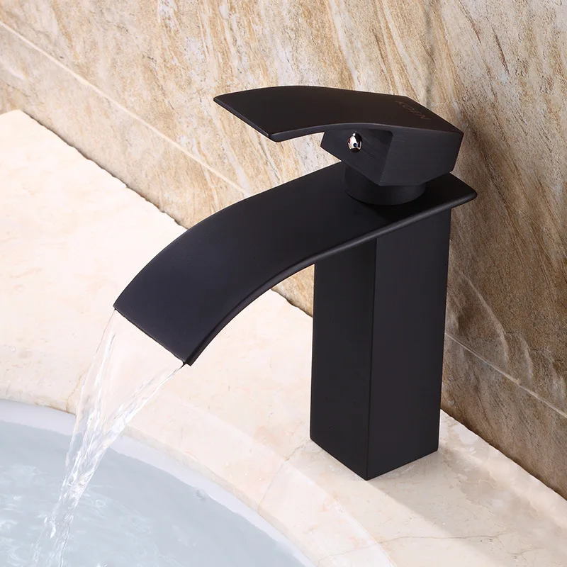 

Black Bronze Orb Basin Faucet Hot And Cold Foramina Singulare Faucet Waterfall Effluent Shower Room Faucet Toilet Faucet