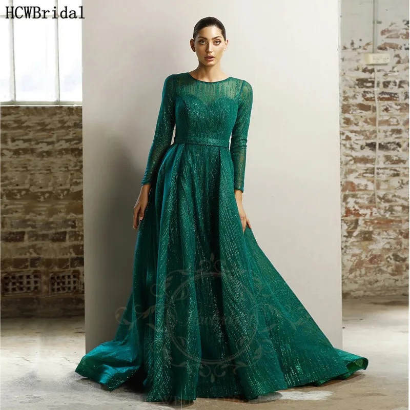 Long Sleeves Arabic Evening Dress 