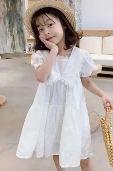 

2020 Summer New Children Baby White Lace Dresses , Girls Princess Sweet Clothes 5 Pieces/lot Wholesale