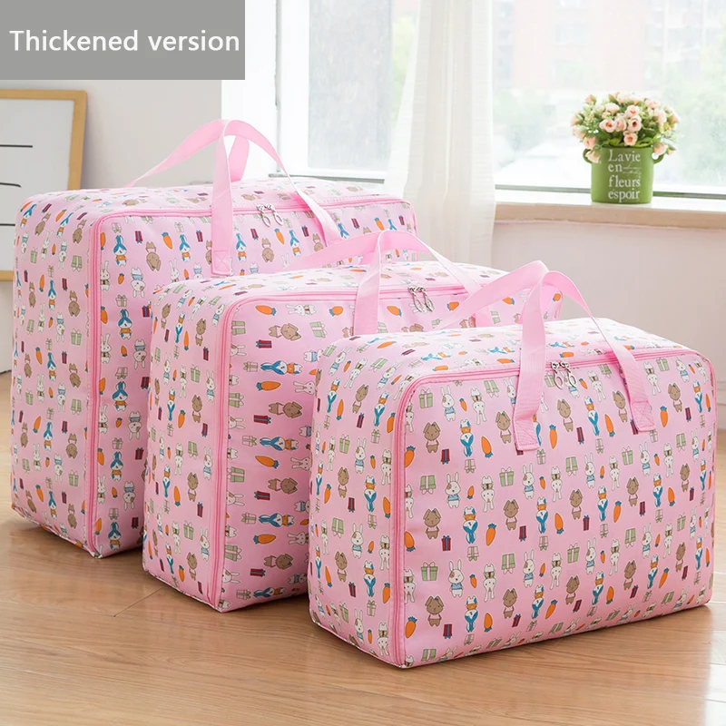 14Thickened 3pcs set Комплект из 3 предметов, дорожная сумка для отдыха, сумка для хранения одежды, Большая вместительная сумка, стеганая сумка, влагостойкая переносная сумка для дома - Цвет: 14Thickened 3pcs set