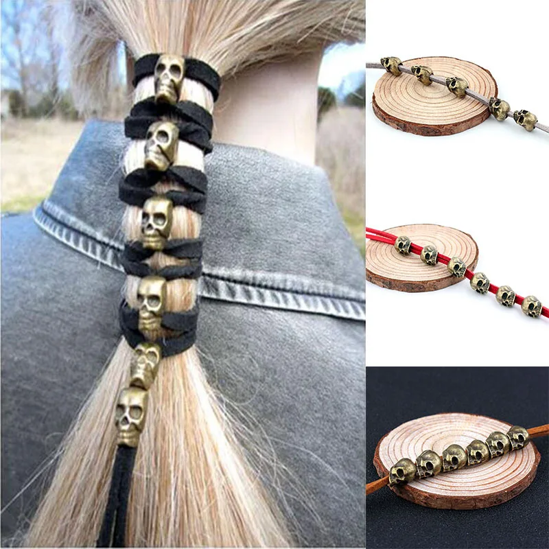 Skull Rope Hair Jewelry