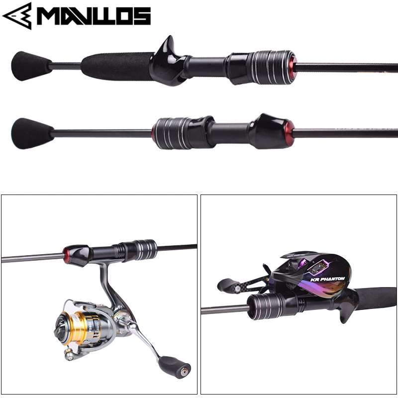 Mavllos DELICACY L.W 0.6-8g UL Fishing Rod Casting Spinning Rod Ultralight Carbon Fiber Hollow + Solid 2 Tips Bait Casting Rods 5