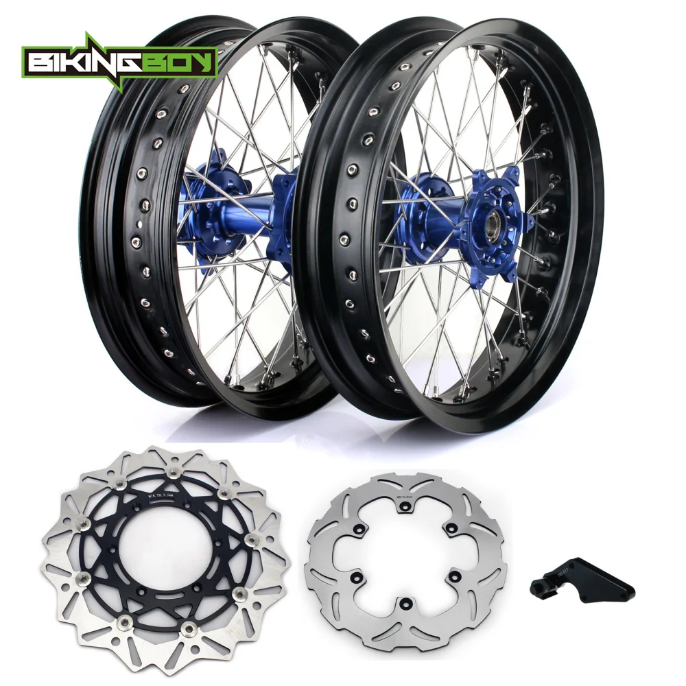 Передние и задние диски BIKINGBOY 3 5/4 25 17 дюймов Supermoto втулки кронштейн для Yamaha YZ250F YZ450F