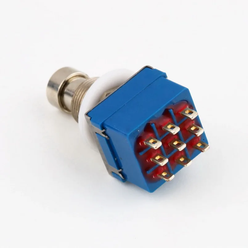 

New Arrival 9-pin 3PDT Guitar Effects Pedal Box Stomp Foot Metal Switch True Bypass free shipping