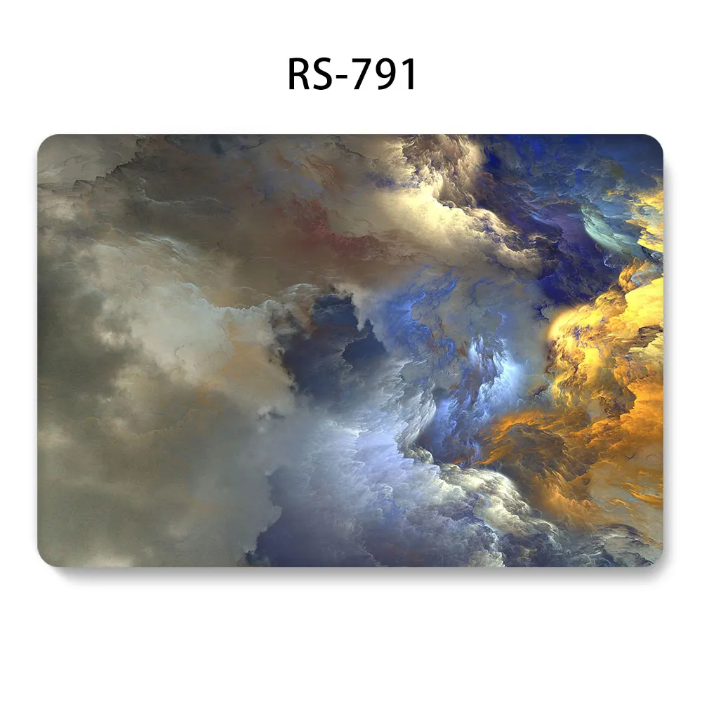 Жесткий ПВХ чехол для ноутбука MacBook retina Air Pro 11 12 13 15 дюймов с сенсорной панелью противоударный Сменный Чехол - Цвет: QS 791