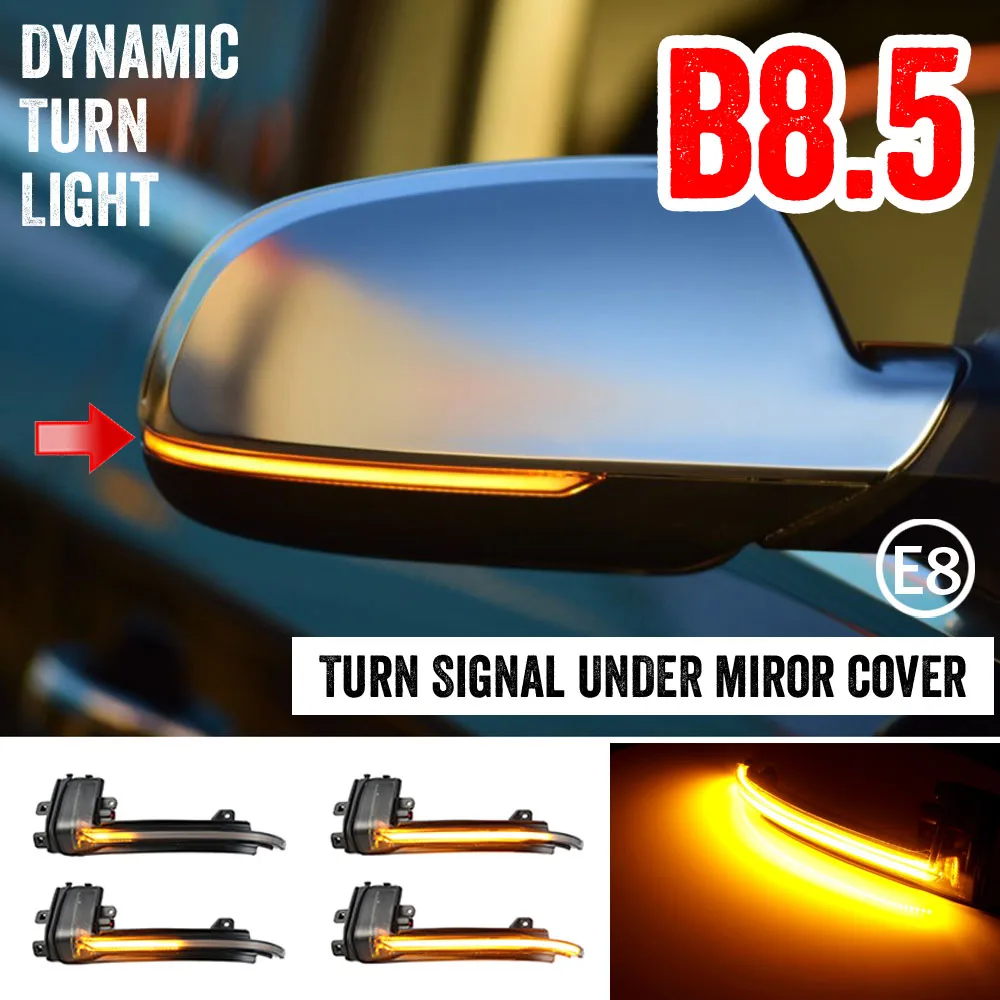 2 peças para audi a4 a5 s5 b8.5 rs5 rs4 rolo dinâmico led turn signal light sequencial espelho retrovisor indicador blinker luz|Lâmpada de sinal| -